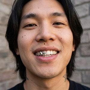 Iced Four Point Star Double Cap Grillz