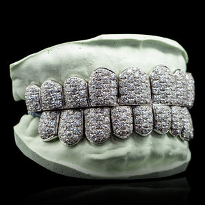 Iced Straight Tips VVS Moissanite (Zig Zag Setting)