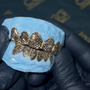 Solid Gold Diamond Cut Grillz