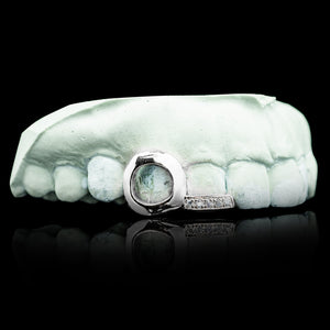 Open Face Iced Tip Double Cap Grillz