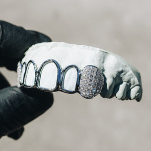 Open Face with Iced Fangs Grillz