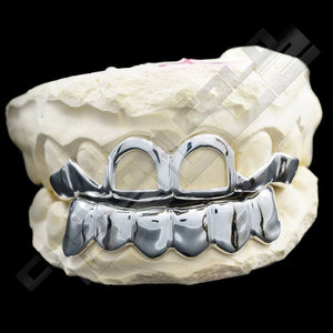 Solid Sterling Silver Teeth Joker Custom-Made Grillz Main