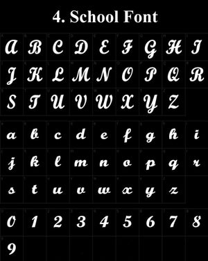 Custom Stainless Steel Script Nameplate Letter Pendant school font style 4