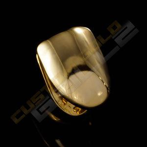 Gold Plated Single Bottom Tooth Grill Instantly-Made Bottom Side View