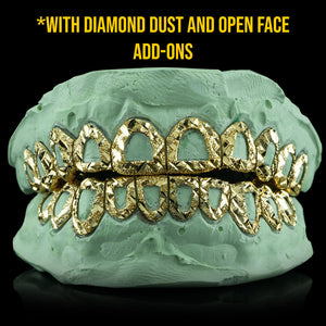 Solid Gold Diamond Cut Grillz