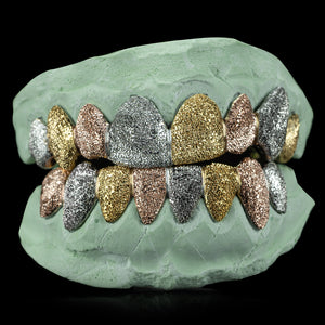 Tri-Color Diamond Dust Grillz