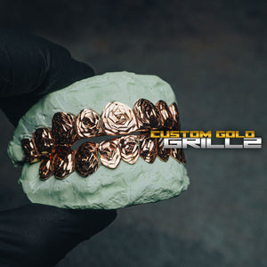 Solid .925 Sterling Silver Rose Cut Grillz