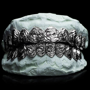 Solid .925 Sterling Silver Rose Cut Grillz