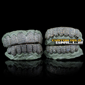 Fully Iced Out Straight Set with Moissanites Grillz