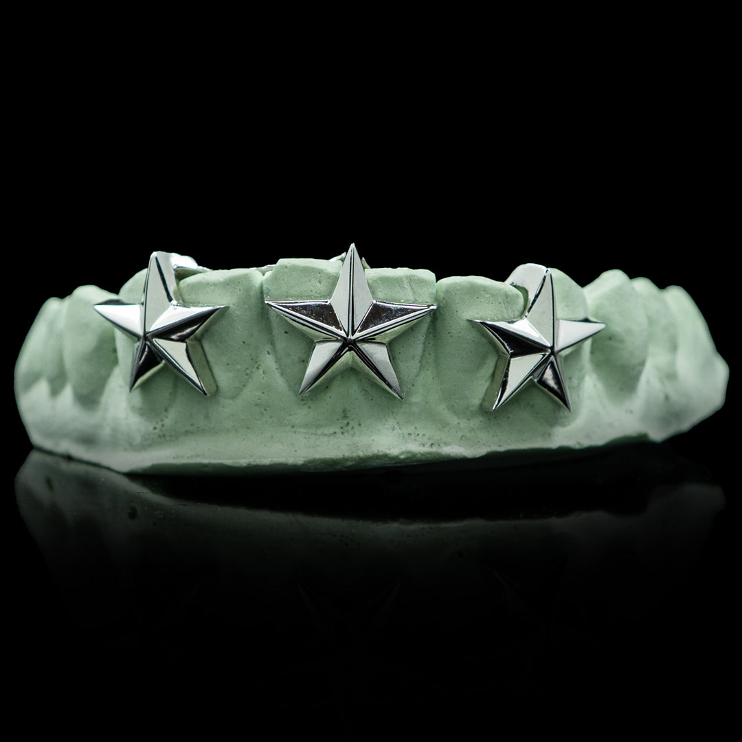Solid Three Star Grillz