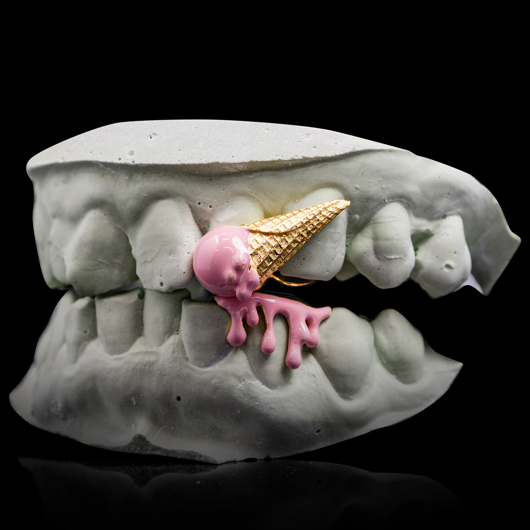 Ice Cream Cone Drip Enamel Grillz