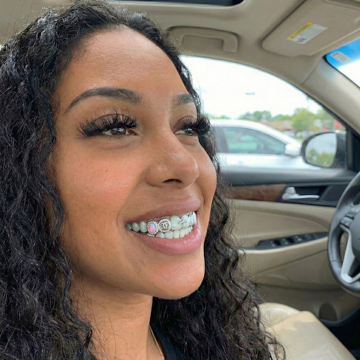 Iced Opal Cross Gap Filler Grillz