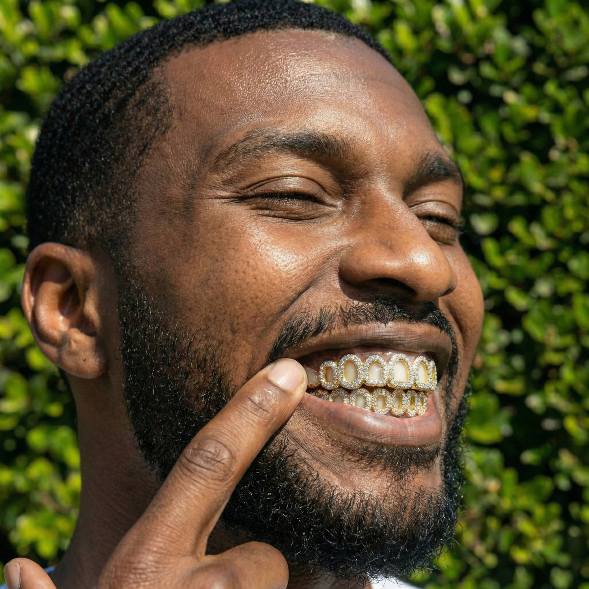 Iced VVS Moissanite Open Face Grillz