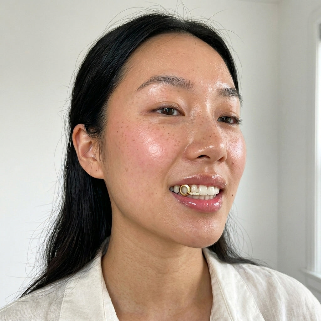 Open Face Iced Tip Double Cap Grillz