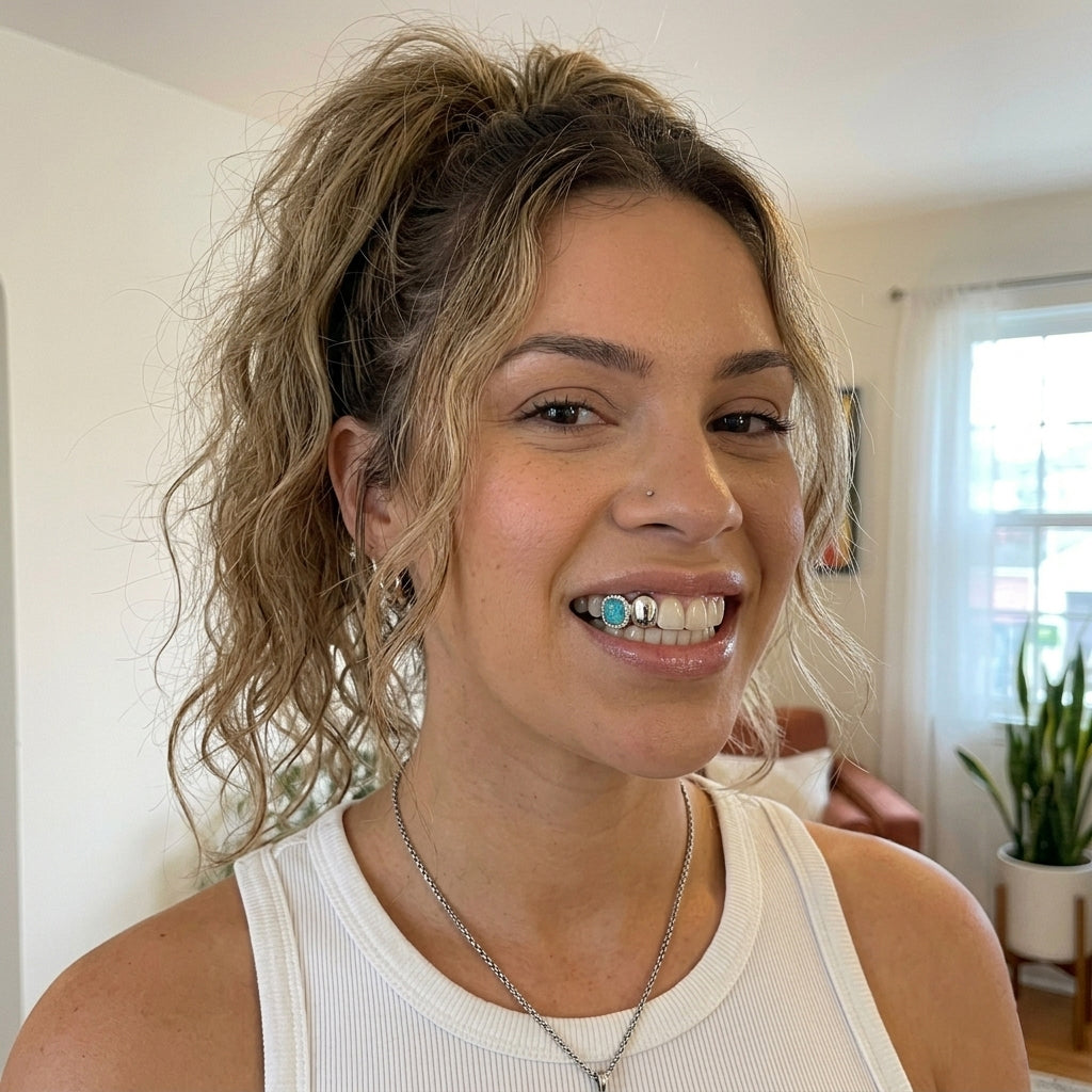 Iced Opal Double Cap Grillz