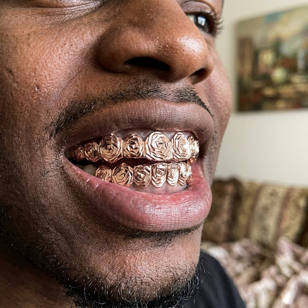 Solid Gold Rose Cut Grillz
