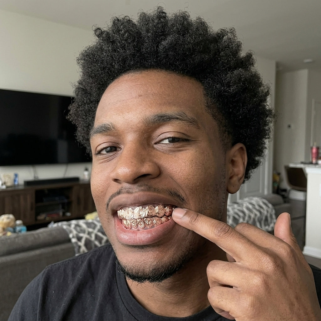 Solid Gold Rose Cut Grillz