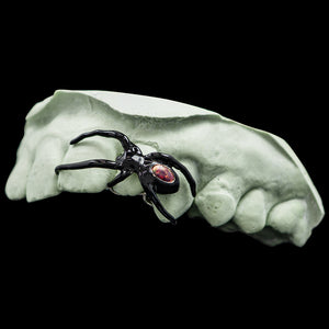 Spider Web Enamel Opal Grillz