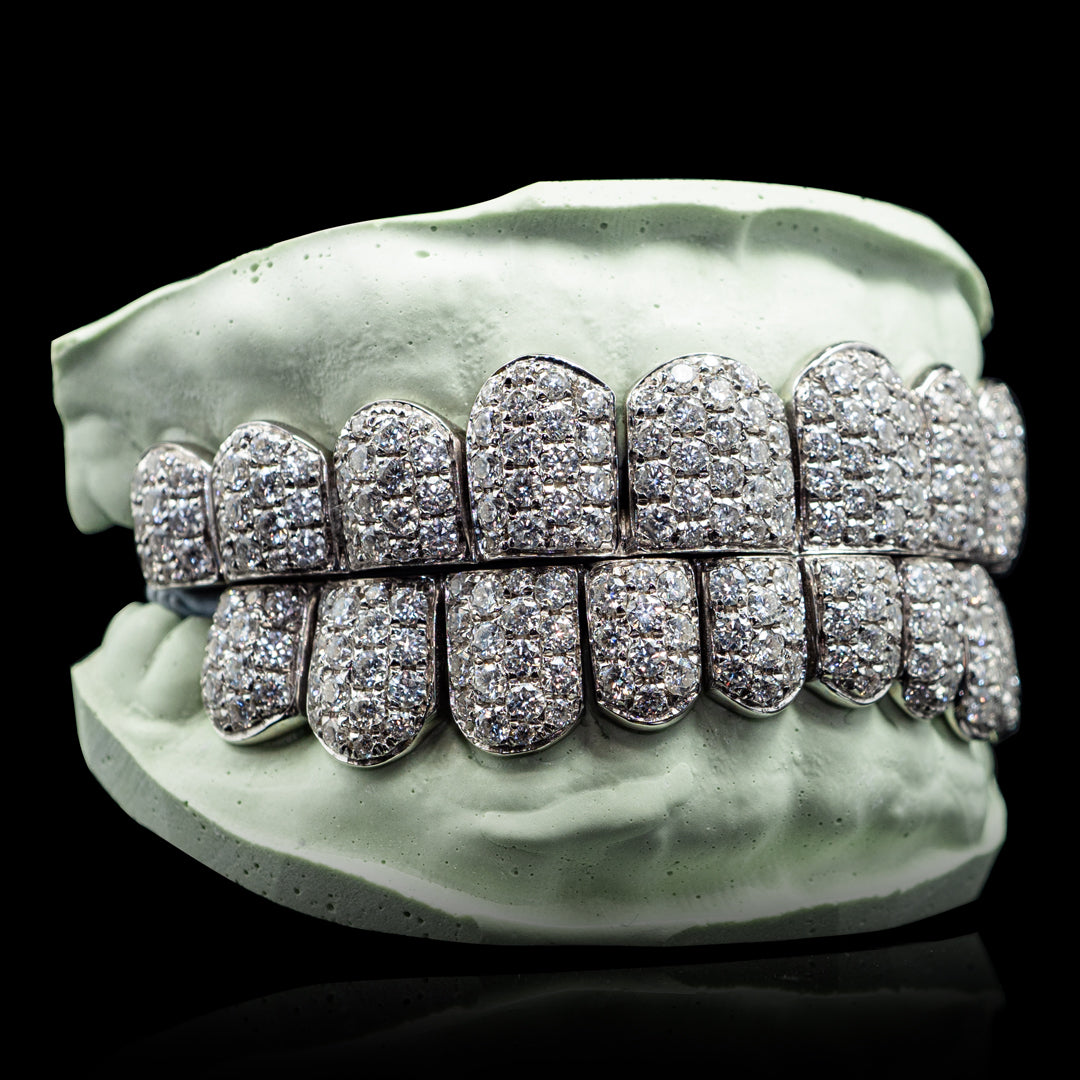 Iced Straight Tips VVS Moissanite (Zig Zag Setting)