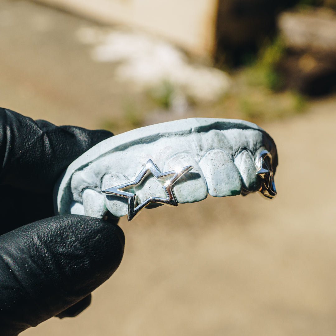 Star Outline Open Face Grillz