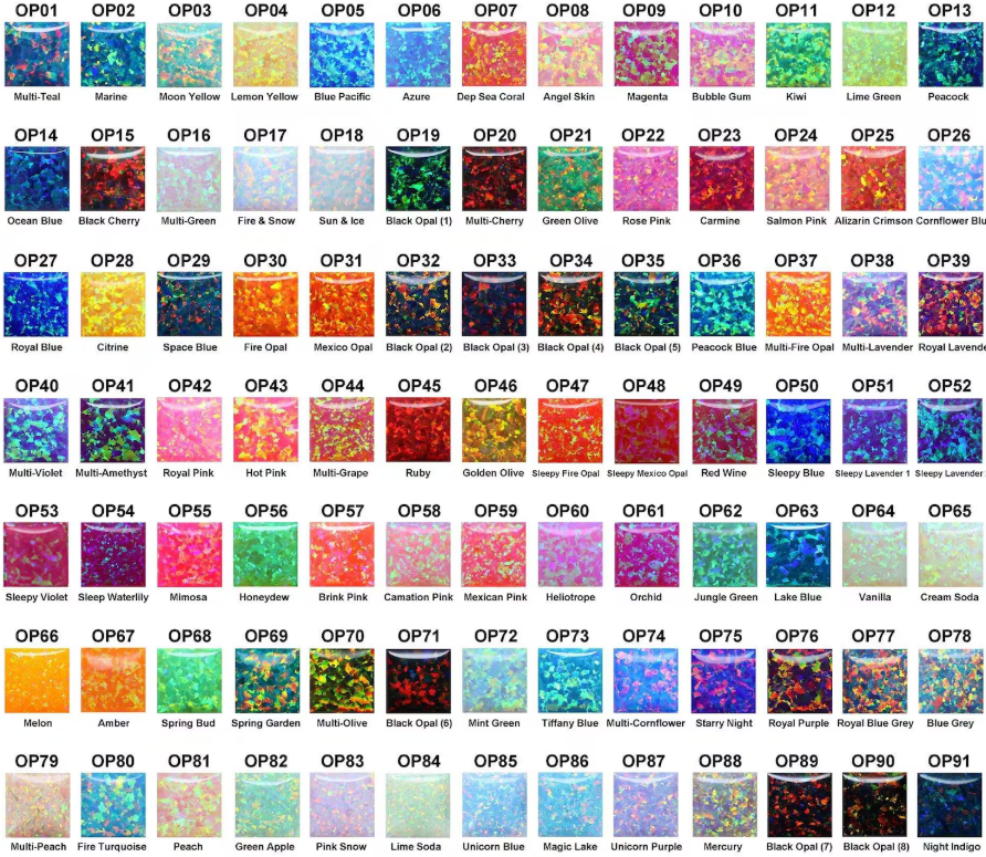 Color chart for this product