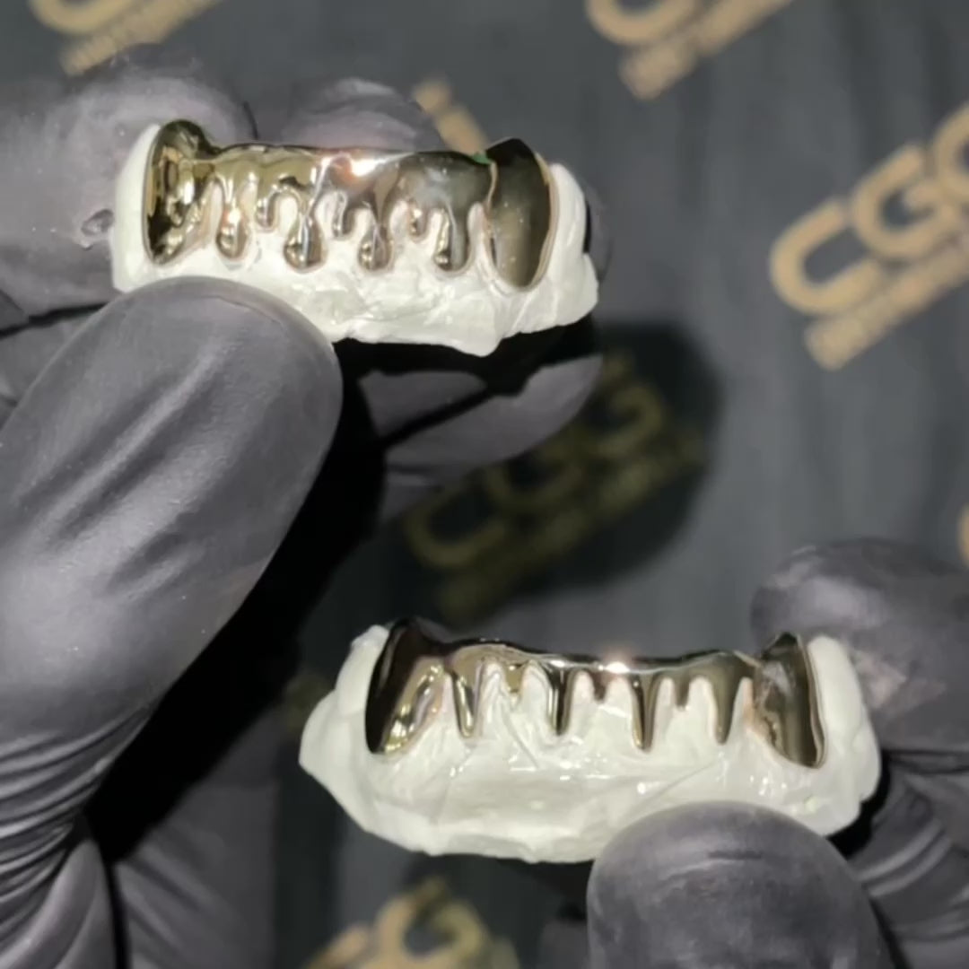 Solid Sterling Silver Drip Grillz