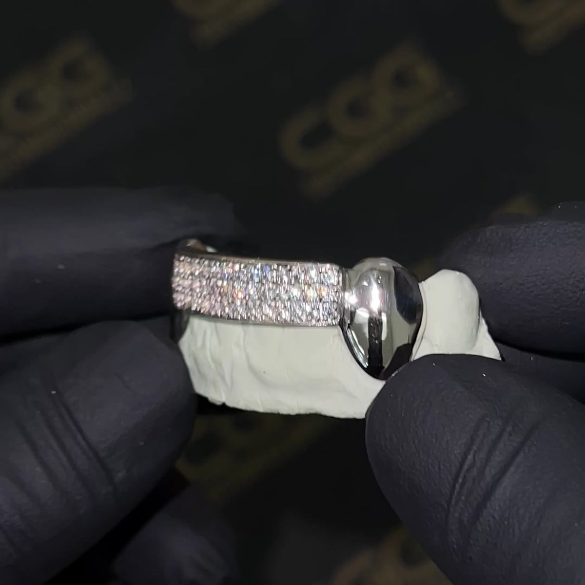 Iced VVS Moissanite 3 Row Grillz