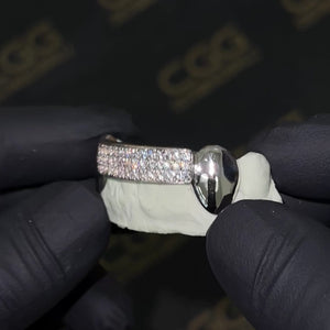 Iced VVS Moissanite 3 Row Grillz