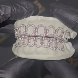 Iced VVS Moissanite Open Face Grillz