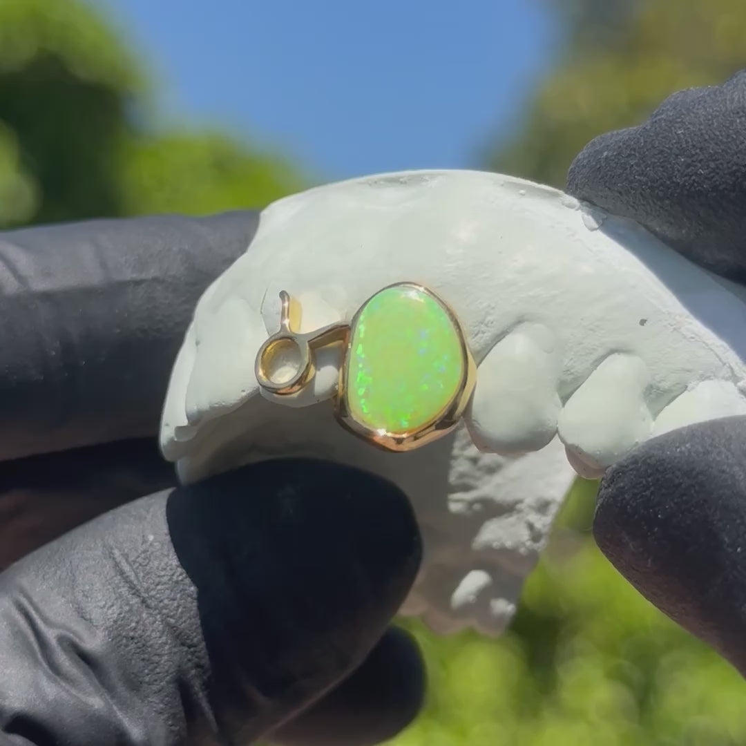 Taurus Opal Zodiac Sign Double Cap Grillz
