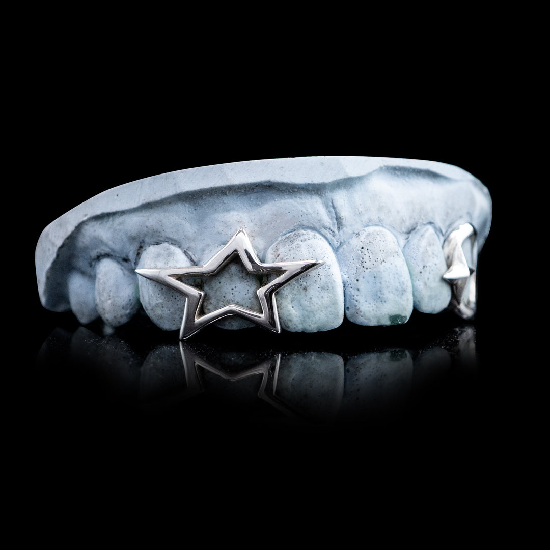 Star Outline Open Face Grillz