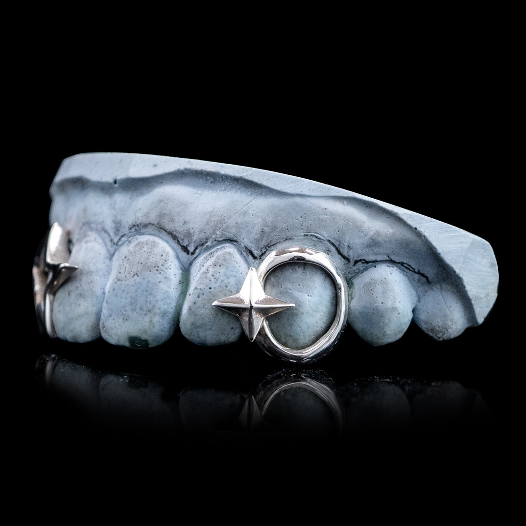 Star Outline Open Face Grillz