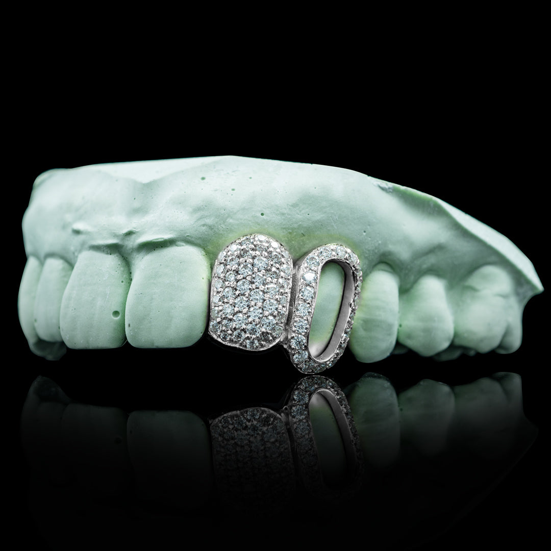 Iced Open Face Double Cap Grillz