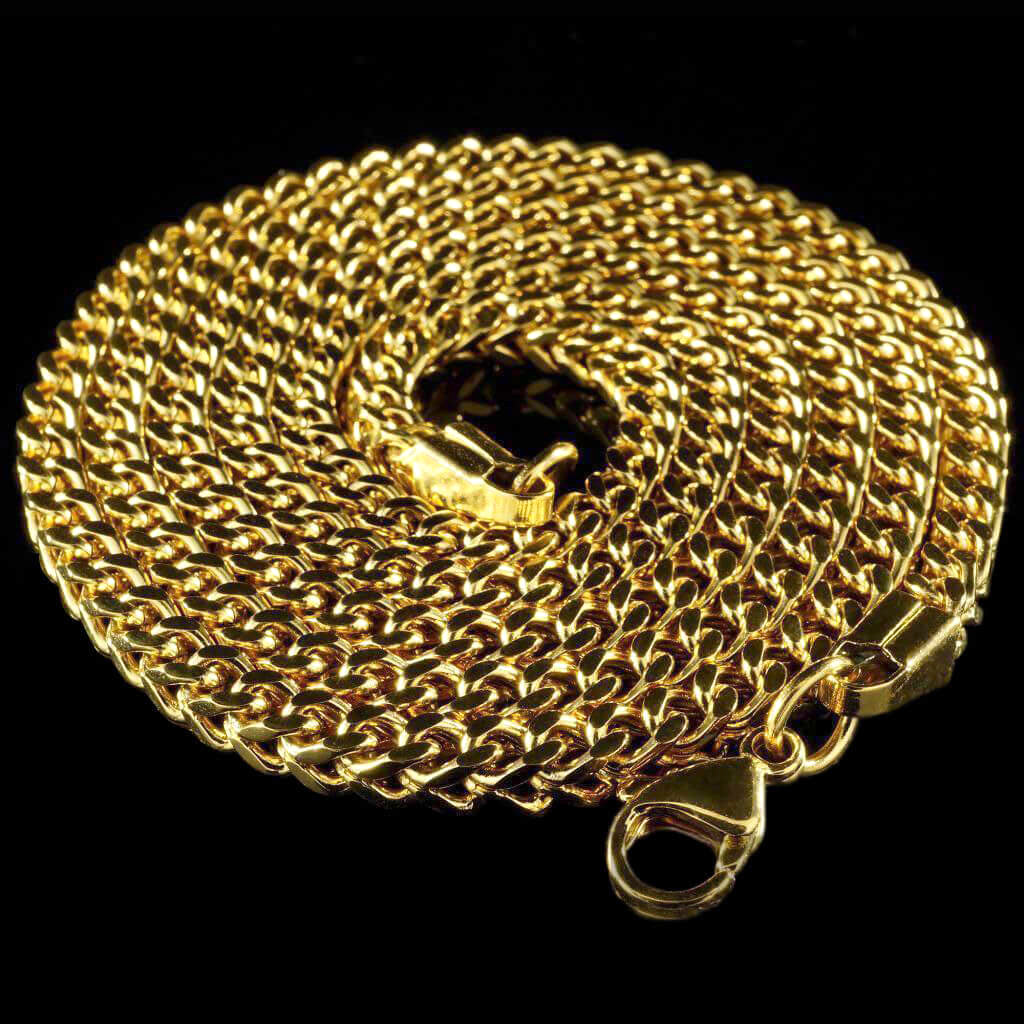 4mm Franco Chain in Yellow Gold