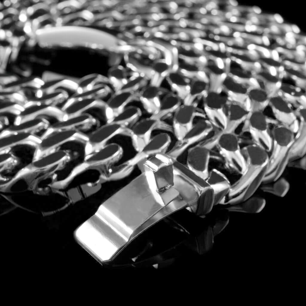 14mm Cuban Miami Chain Link in White Gold