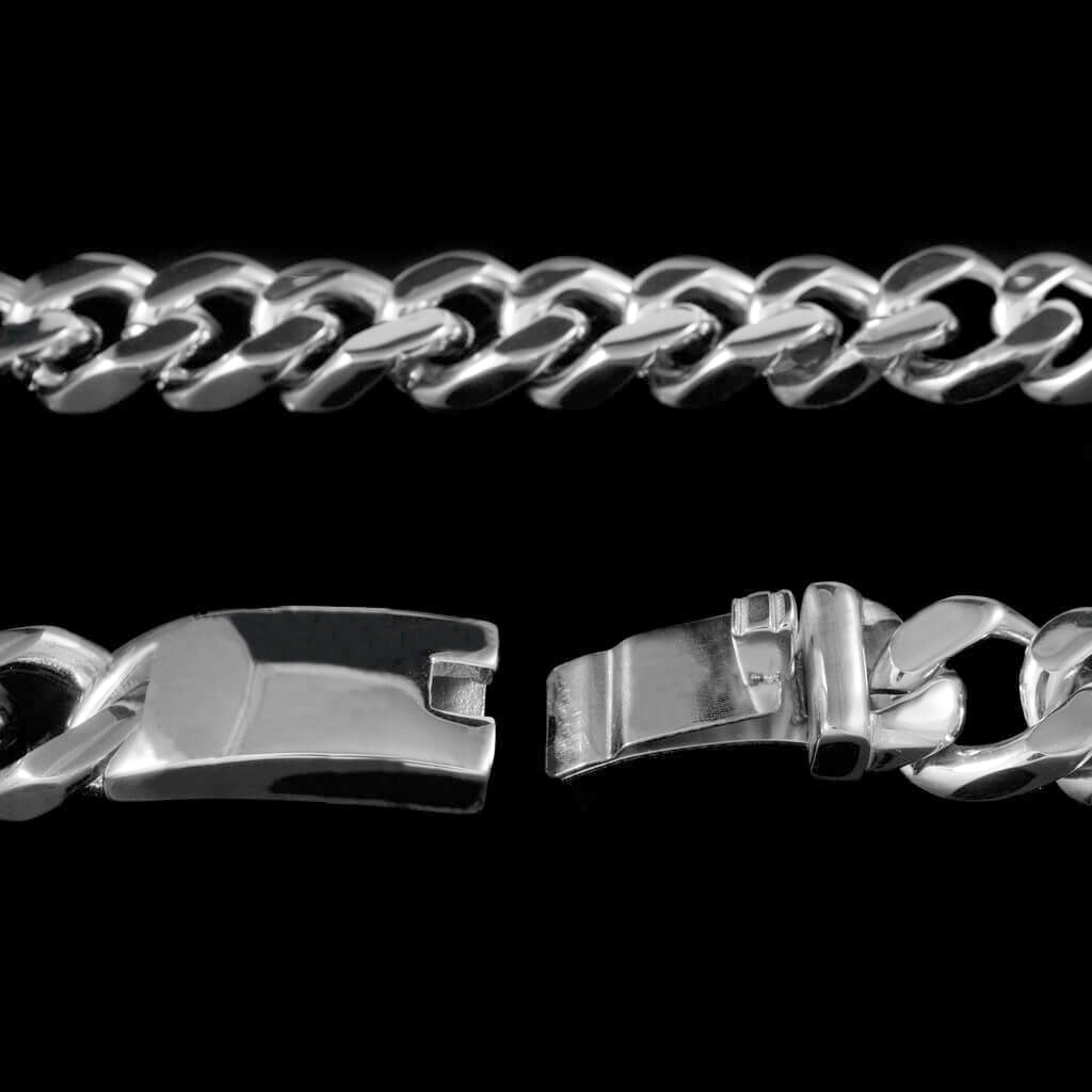 14mm Cuban Miami Chain Link in White Gold