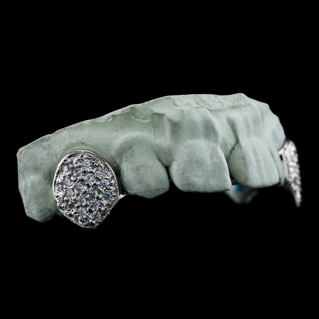 Solid Iced 6 Teeth Connecting Bridge Grillz Bar