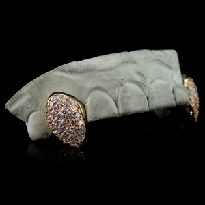 Solid Iced 6 Teeth Connecting Bridge Grillz Bar