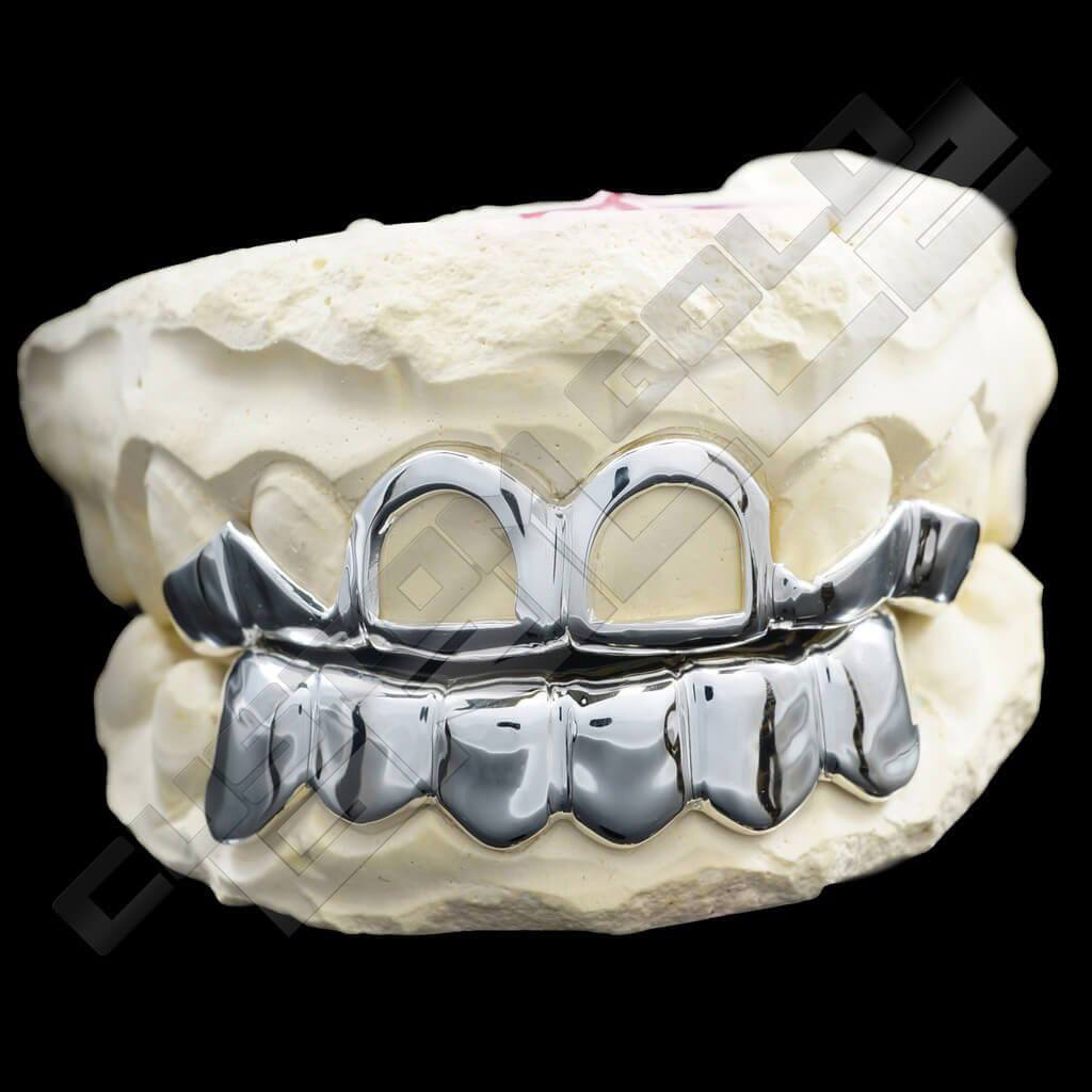 Solid Sterling Silver Teeth Joker Custom-Made Grillz Main