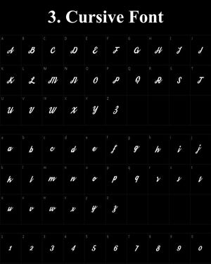 Custom Stainless Steel Script Nameplate Letter Pendant cursive font style 3