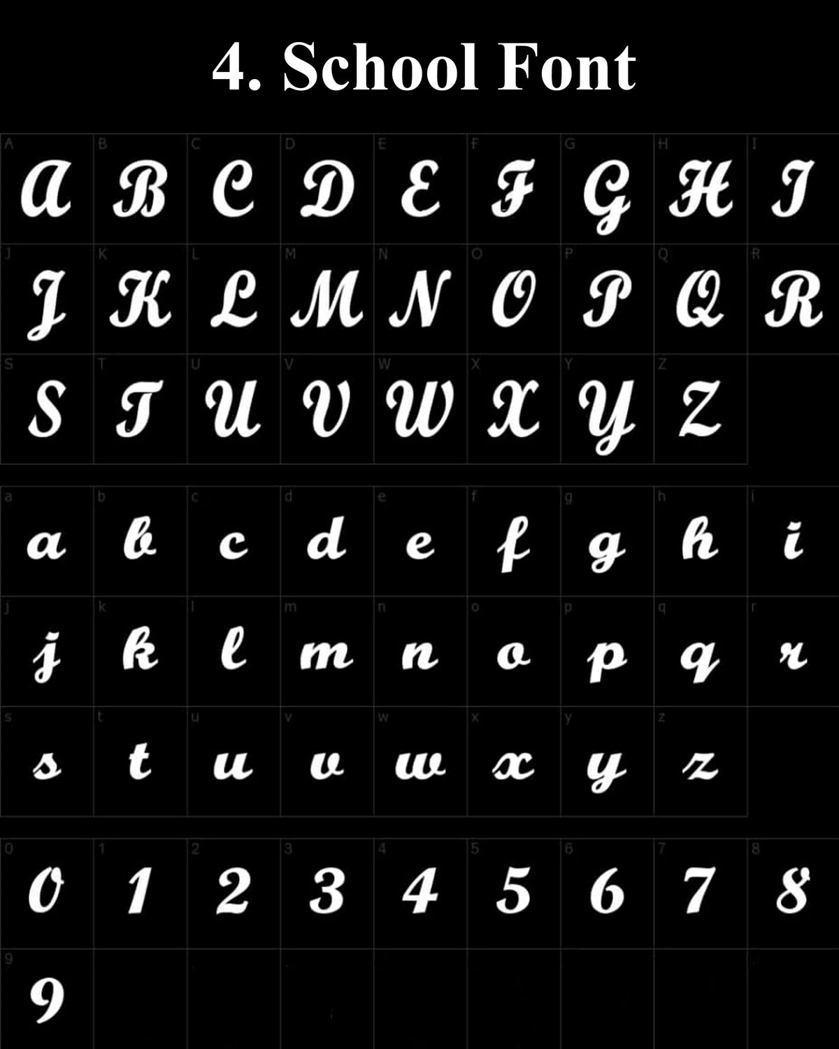 Custom Stainless Steel Script Nameplate Letter Pendant school font style 4