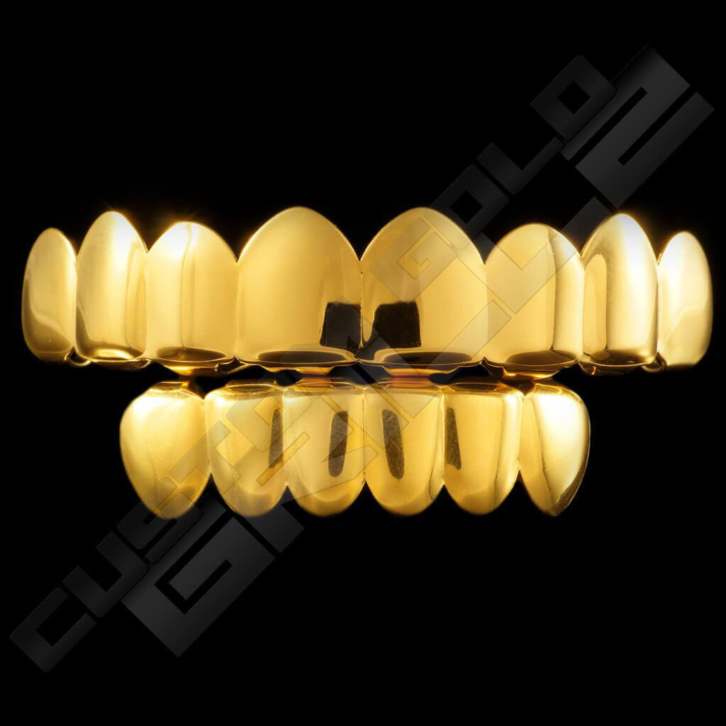 Gold Plated 8 Tooth Premium Grillz Instantly-Made Main