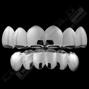 Silver Plated 6 Tooth Premium Grillz Instantly-Made Main