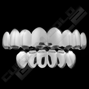 Silver Plated 8 Tooth Premium Grillz Instantly-Made Main