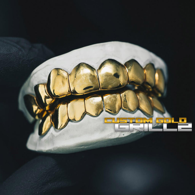 Buy Solid Gold Deep Cut Grillz Custom Gold Grillz