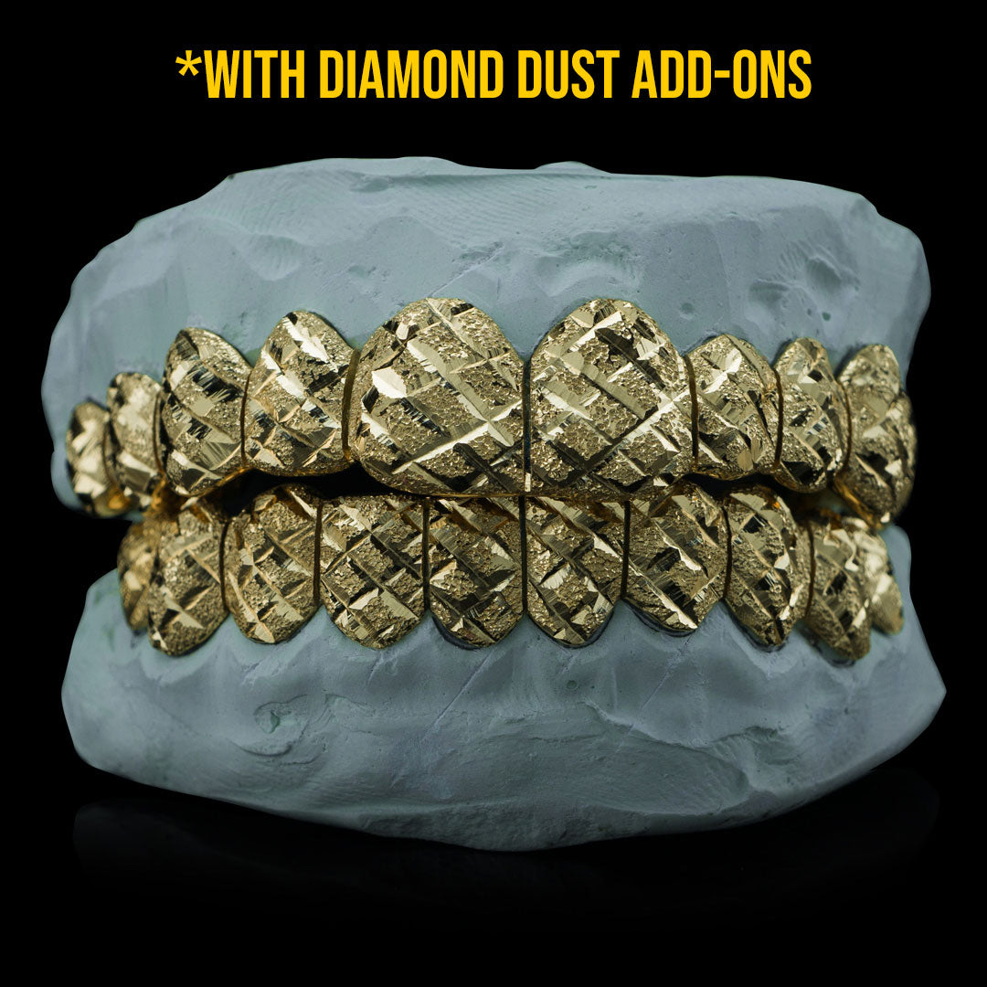 Solid Gold Diamond Cut Grillz