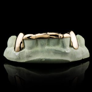 Solid Gold 6 Teeth Connecting Bridge Custom-Made Grillz Bar