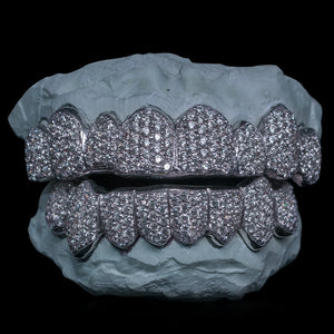 Fully Bustdown Iced Grillz (Zig Zag Setting)