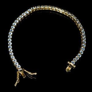 3mm Diamond Bracelet in Yellow Gold