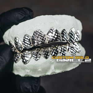 Solid .925 Sterling Silver Diamond Cut Grillz